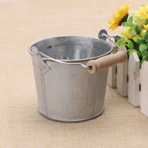 Vintage Galvanised Metal Pot