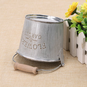 Vintage Galvanised Metal Pot