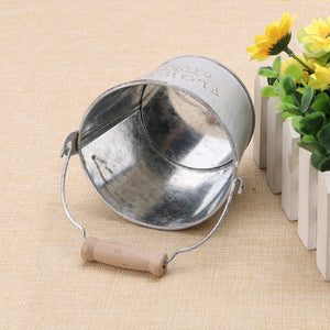Vintage Galvanised Metal Pot