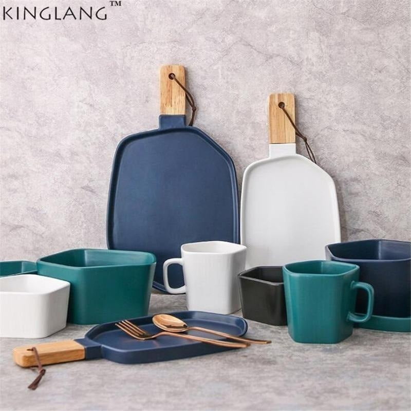 1pc Nordic Style Ceramic Matte Tableware